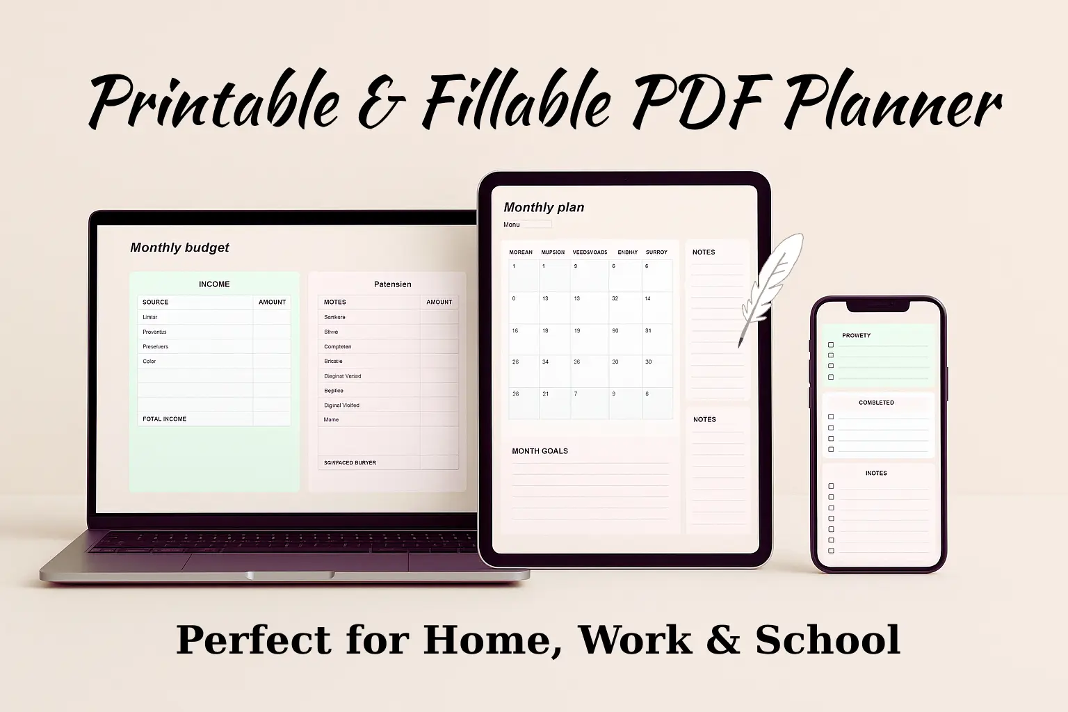 2025-2026 Digital Planner – Printable PDF